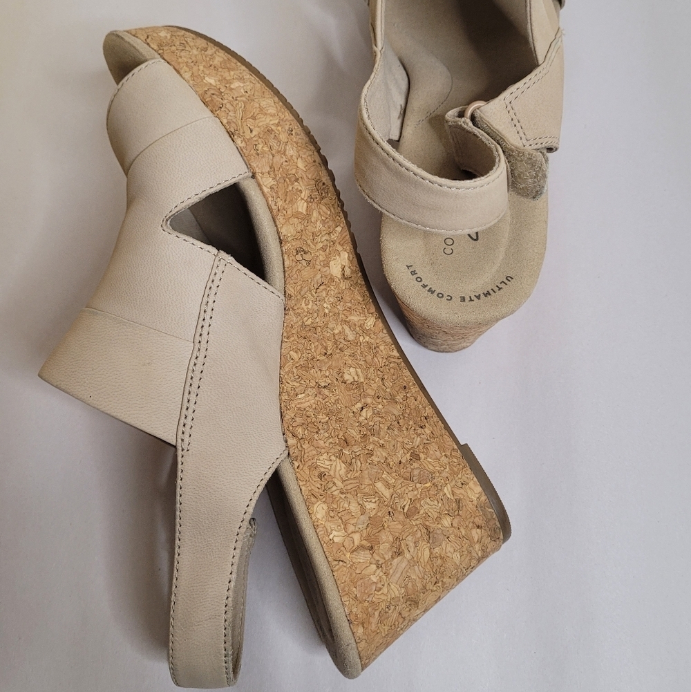 Clarks Annadel Cork Wedge Sandals Size 11 - Picture 8 of 11